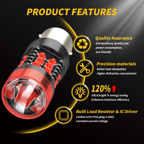 1156 T20 7440 6500K 30pcs 1500lm Car LED Tail Lights