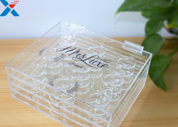 Custom 3 Layer Plexiglass Display Box False Eyelash Packaging Case Without Recycle