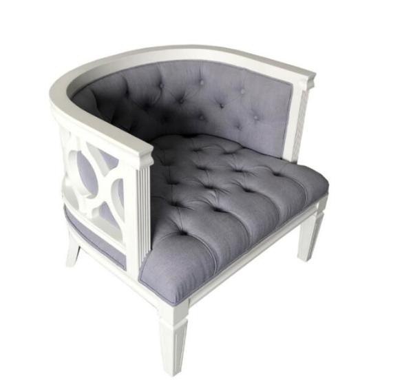 Classic Party Wedding Event Furniture Rental Single Fabric Chesterfield Sofa