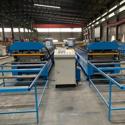 Colored Galvanized Corrugated Roof Panel Glazed Steel Tile Roll Forming Machine