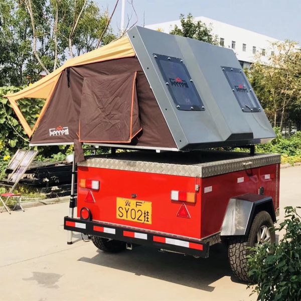 Grey Car Roof Top Tent for Vehicle Diy 4 Person Camping Area 2.4 Square Meters