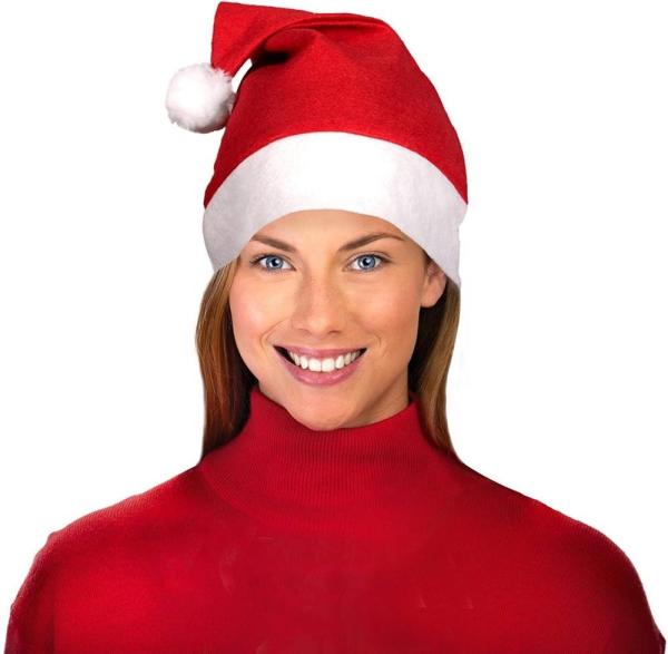 Red Felt Santa Hats Christmas Party Crafts Customized Size Party Ideas For Adults
