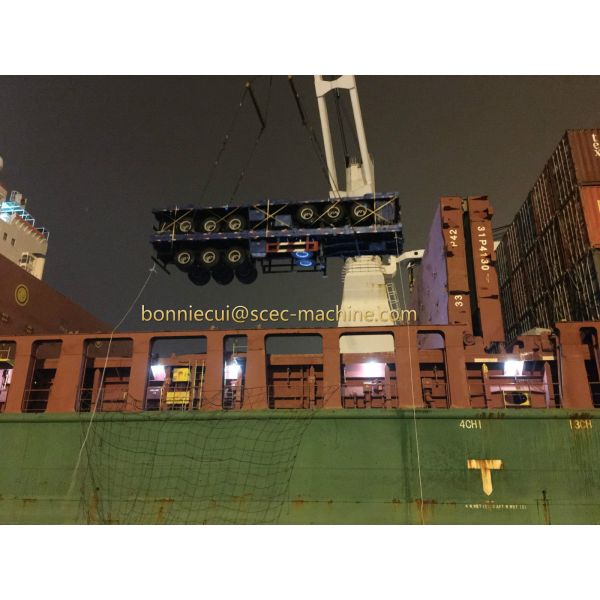 20ft 40ft Heavy Duty Semi Flat Bed Trailers Container Transport Truck Steel Material
