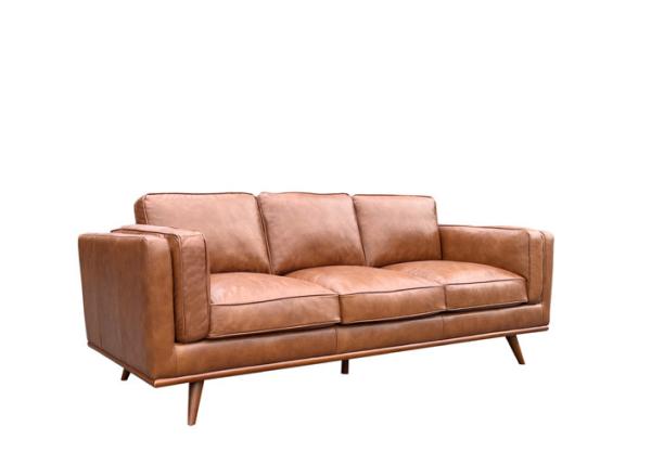 Genuine Three Seater Leather Sofa Three Seater Timber Plinth 3 Seater Leather Sofa