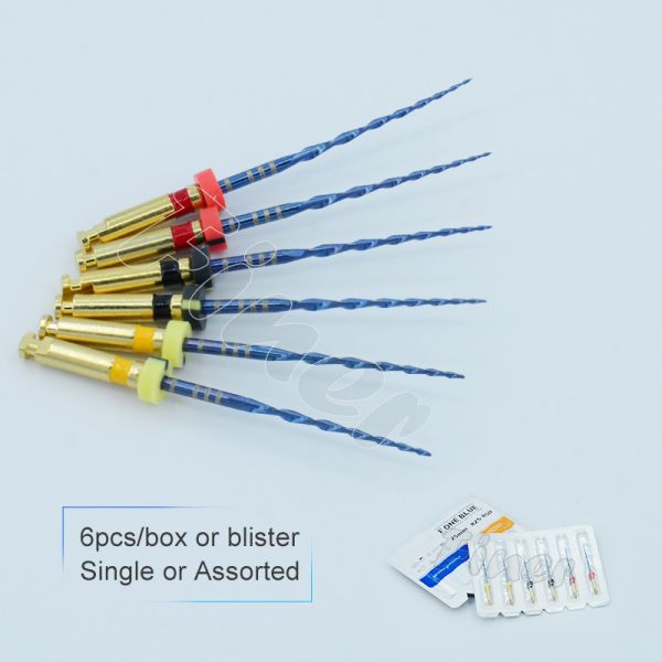 Теплоактивированные зубные вращающиеся файлы зубные эндодонтические Никель Титановый Синий файл