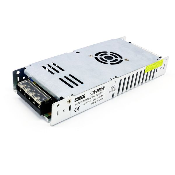 Ультратонкое напряжение тока отрегулировало переключая AC электропитания 220V к случаю DC 5V 300W 60A алюминиевому встроенный привод вентилятора преобразовывает