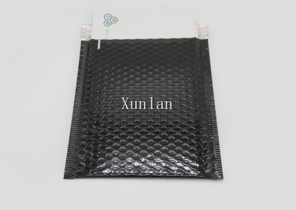 Black Metallic Shipping Envelopes , 4 * 6 Inch Bubble Shipping Envelopes