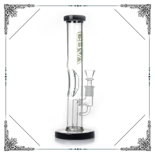 Grav Straight Glass Water pipes Tube With Six-lines Perc Thick Ingot Ice Catcher Bongs