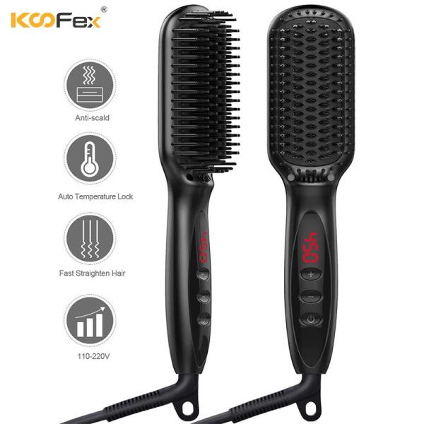 Cabelo caloroso de 230 graus que endireita o pente, ar quente ultraleve de ROHS que denomina a escova