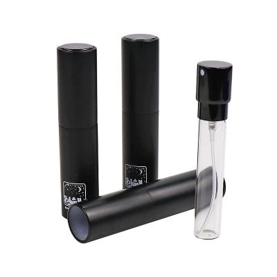 Logo Printing Black Perfume Atomizers 0.4OZ 12ml 0.5OZ 15ml Glass Spray Bottle