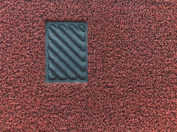 Double color pvc coil car mat carpet with non skid nail backing