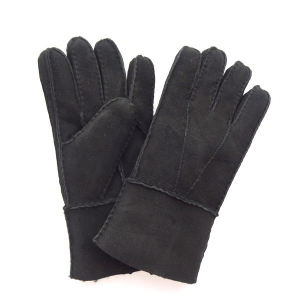 Winter Merino Leather Shearling Sheepskin Gloves Hand Sewing Multi Color