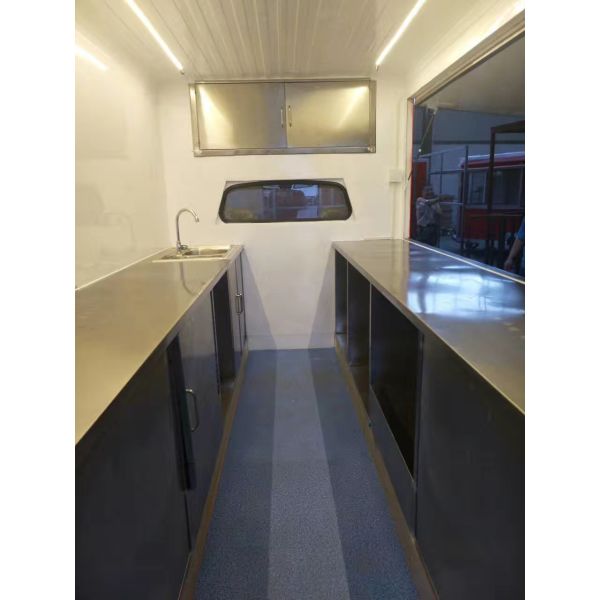 Современный мобильный продовольственный тележный трейлер уличный грузовик типа корабля из нержавеющей стали