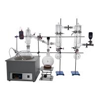 Équipement en verre chimique de distillation de chemin court de 10 litres