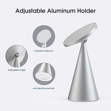 Magnetic Phone Stand Compatible with iPhone 13&iPhone 12, Mini, Pro and Pro Max, Adjustable Aluminum Holder