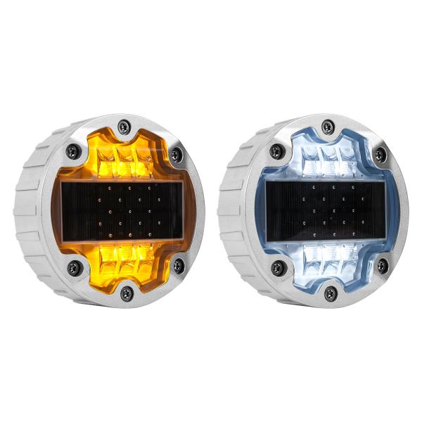 G105 IP68 étanche à l'eau solides poulies de route solaire en aluminium moulé 1200mah Pour l'extérieur