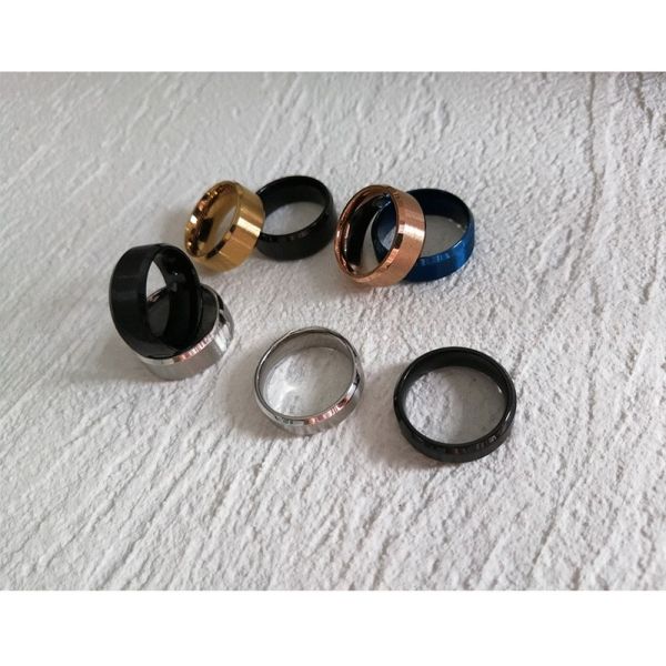 Wedding Stainless Steel Rings Plain Beveled Edges Matte Finished Brushed 8mm 6mm for Anniversary