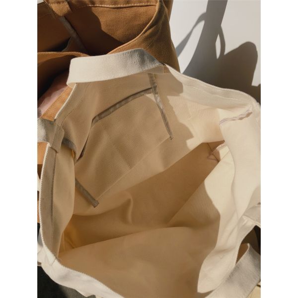 Letter Pattern Eco Friendly Extra Large Custom Logo Canvas Grocery Bag Oversize Tote Bag