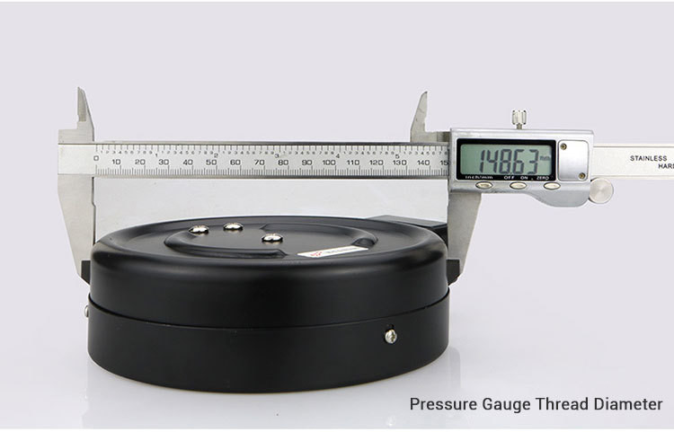 150mm 60bar 1.6% Bottom Connection Pressure Gauge with Remote Resistance Manometer