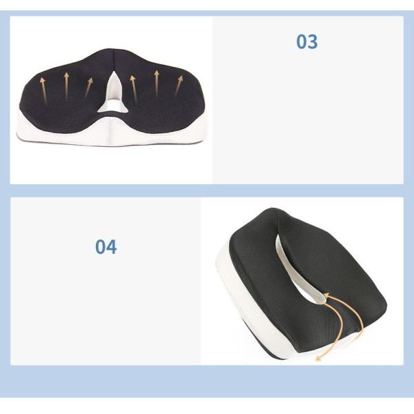Memory Foam Pressure Relief Comfort Seat Cushion Pillow Butt Pads for Maximum Comfort