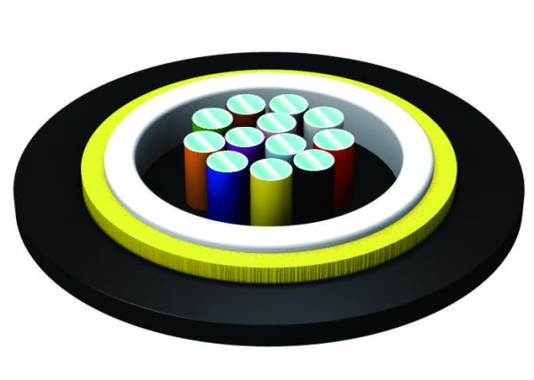 2-24C Micro Diameter Outdoor Fiber Optic Cable JET With Aramid Yarn Unitube Optic Cable