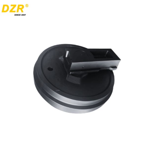 Smooth Surface Black Front Idler Bulldozer Track Front Idler For Komastu Excavator