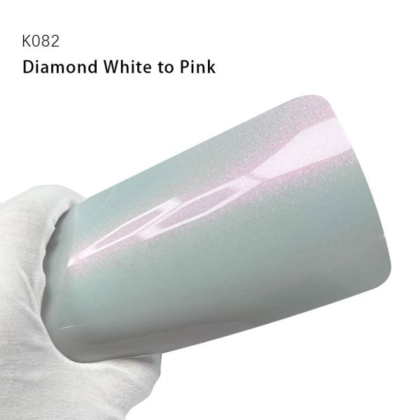 K082 Diamond White To Pink TPU Color Paint Protection Film Car Vinyl Wrap