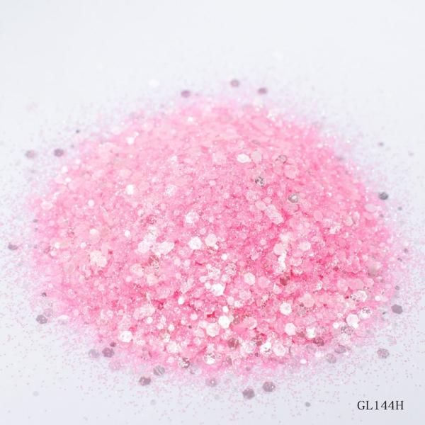 Nail Decoration Polyester Hexagonal Holo Glitter Mix Rainbow Chunky Glitter For Christmas Supplies