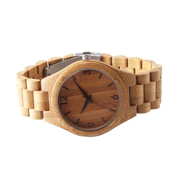 Час мужчины часов верхнего диапазона людей дозора подарка естественного бамбукового деревянного деревянного деревянный