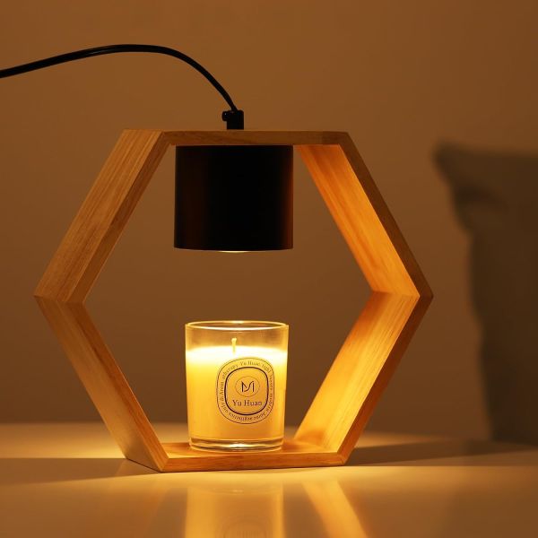 Modern Rustic Brown Wooden Pillar Candle Holders for Home Decor 3