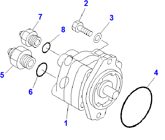 Bomba de presión baja hidráulica de la bomba de engranaje de KOMATSU 75uu-2