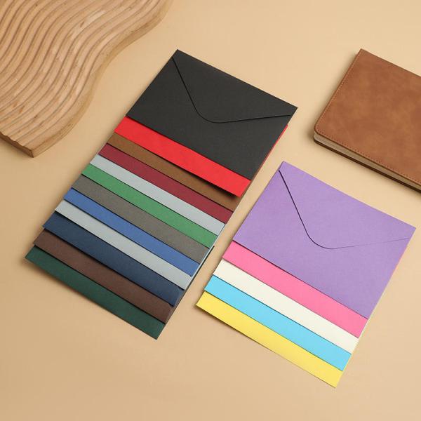 Solid Color Kraft Paper Envelope 80gsm / 100gsm /120gsm Custom Logo Envelopes