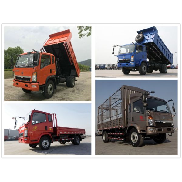 Dongfeng Sinotruk HOWO Pequeño camión de 6 neumáticos 4x2 de 10 m3 con diseño de neumáticos sin tubos
