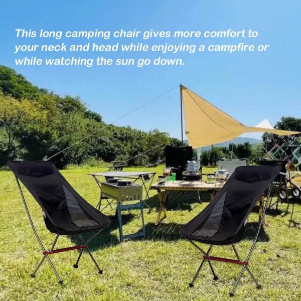 Foldable Portable Lightweight Aluminum Moon Chair Camp Outdoor