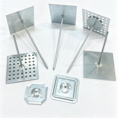 Rock Wool Self Stick Insulation Pins 50mm Suqare Double PE Foam Base