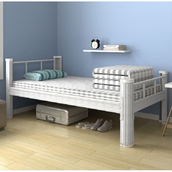 Modern  Twin Double Full Size Bunk Bed Stainless Steel Frame Easy Disassemble Dormitory Students School College Bedroom Hotel