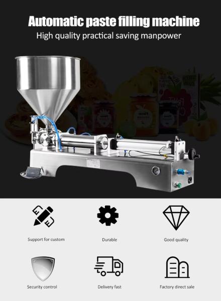 Semi Automatic Filling Machines Horizontal Small Machine Manual Dispense Cream Honey Machinery For Food Processing