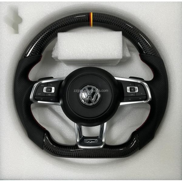 Volkswagen R8/RS/GTI/Golf R Multi-Function Steering Wheel 55cm Diameter Red Stitch Color