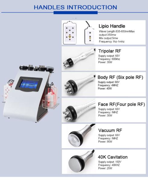 DM-57-1 Rf  40k Vacuum Cavitation Machine  6 In 1 Radio Frequency Body Slimming