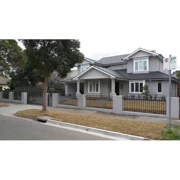 8FT Galvanized Wrought Iron Fence Q235 Steel For Residential