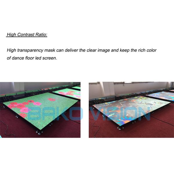 Active LED Dancing Floor Interactive Screen IP65 Waterproof Front Service