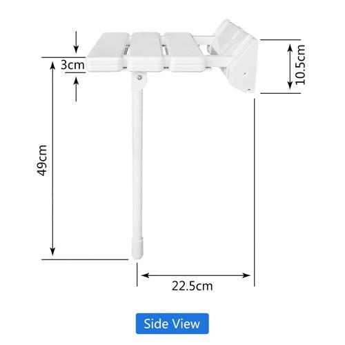 Durable Safety Wall Mounted Shower Seat With Legs Smooth Surface Size 32.5*32.5*49cm