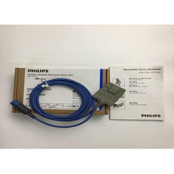 Phlip M1191BL Equipamento Médico Peças sobressalentes, Sensor SpO2 para Adultos 3M D Forma 8 pinos