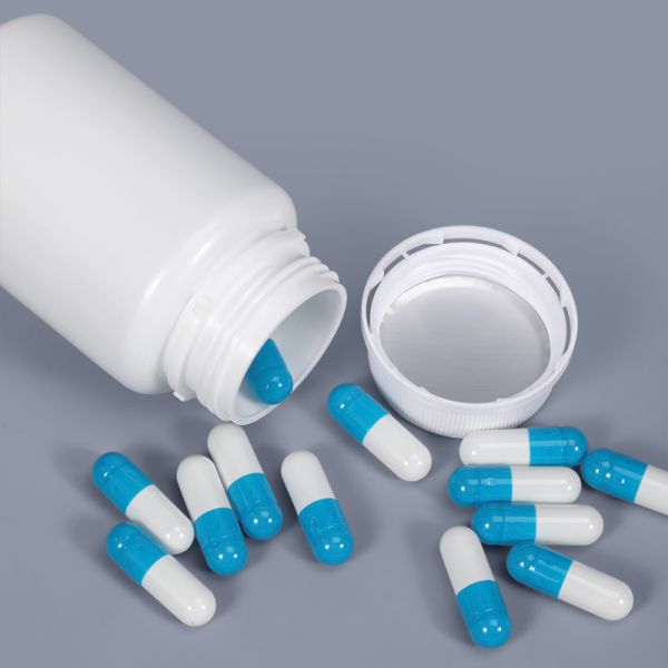 Logotipo aceptable Botella de medicina plástica vacía para cápsulas tabletas Almacenamiento de vitaminas