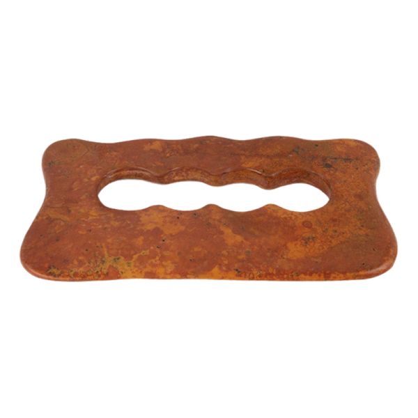 Natural Red Bian Stone Scraping Board Full-body Massage Gua Sha Tool for Manual Body Muscle Relaxation and Stress Relief