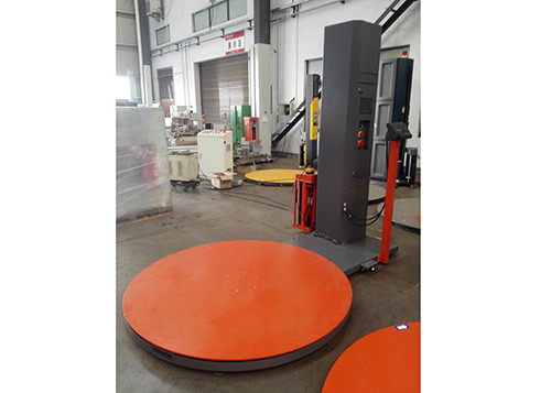 Semi Automatic Turntable Stretch Wrapping Machine With Weighing Scale
