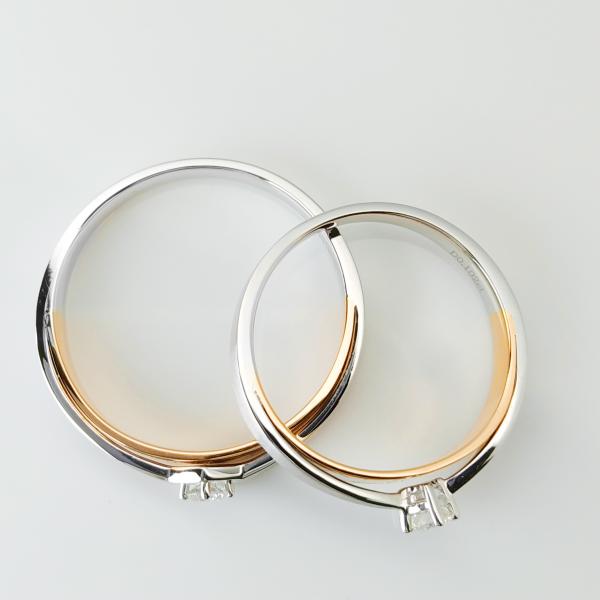 Double Color Elegant Uncommon Women13 Couple Pair Rings
