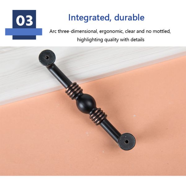 Classic Style Zinc Decorative Pull Handle Kitchen Cabinet