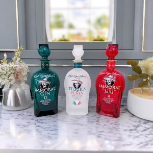 Bouteille en verre givrée de tequila/givrer l'estampillage chaud/bouchons creux