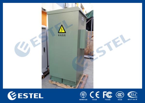 IP55 a galvanisé l'armoire d'alimentation extérieur vert en acier/clôture extérieure de télécom avec le système de refroidissement